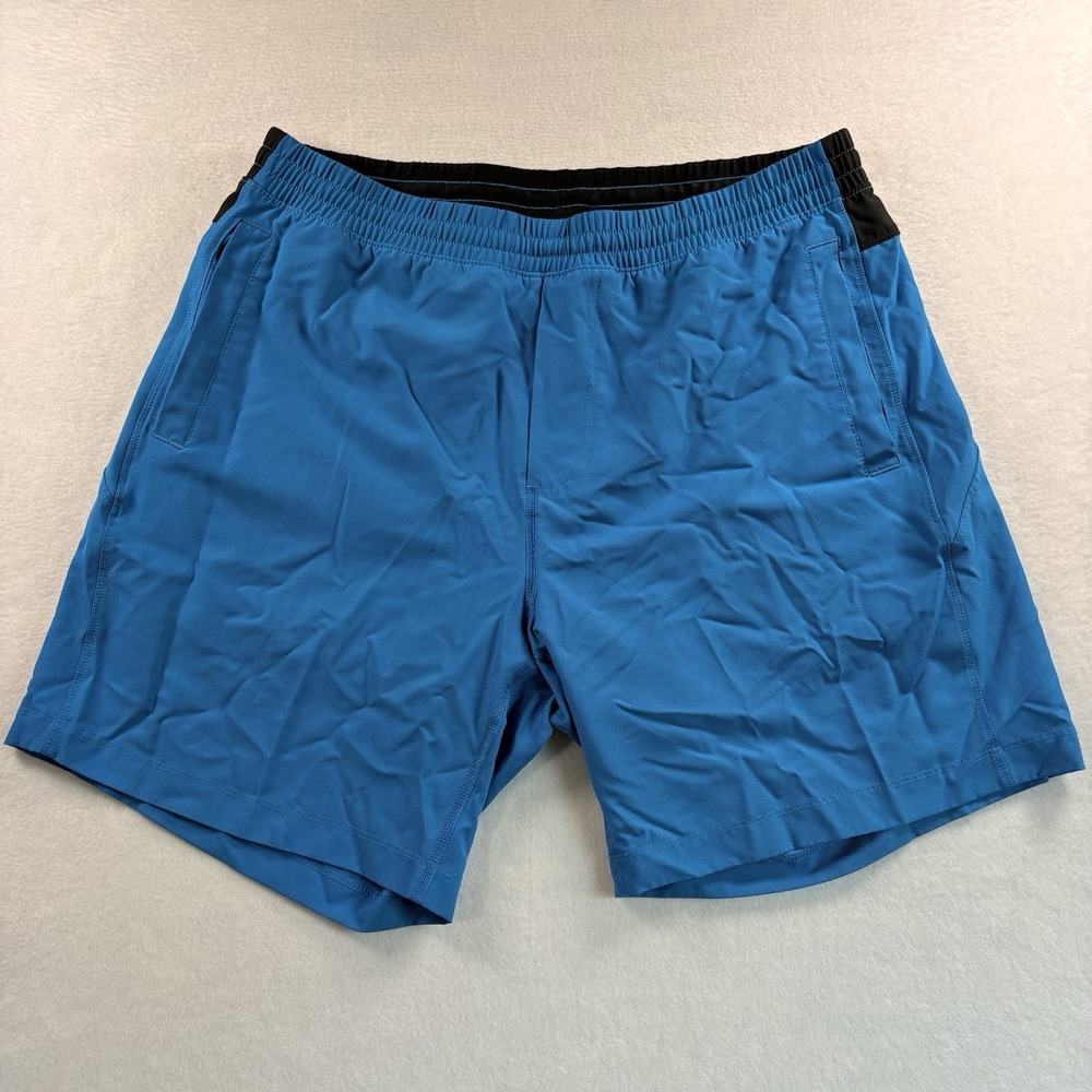 Bearbottom Blue Lined Athletic Shorts Mens L 7" Activewear Performance